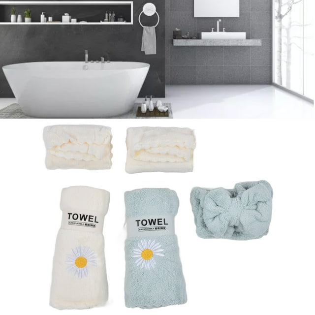 Bath Sheets, Daisy Pattern Highly Durable Towels Bathroom Sets for Hotel for Home for Travel
