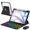 Black Mouse, variant on 7 Rainbow Backlight Rechargeable Detachable Keyboard Kit with Silent Mouse, 360 Swivel Magnetic Stand Case & Pencil Holder for iPad Air 4/5/6/7 10.9/11 M Series,Purple
