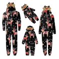 thumbnail image 1 of Conjuntos a juego con estampado de alce navideño para adultos y niños, peleles bonitos con capucha y cremallera, monos con apariencia familiar, novedad de 2023, 1 of 4