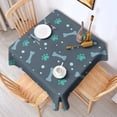 thumbnail image 2 of Paw Prints and Bones Square Tablecloth,Waterproof Square Table Cover,Wipeable Spillproof Washable Table Cover for Home Kitchen Party Decor 42"X42"(107x107cm), 2 of 6