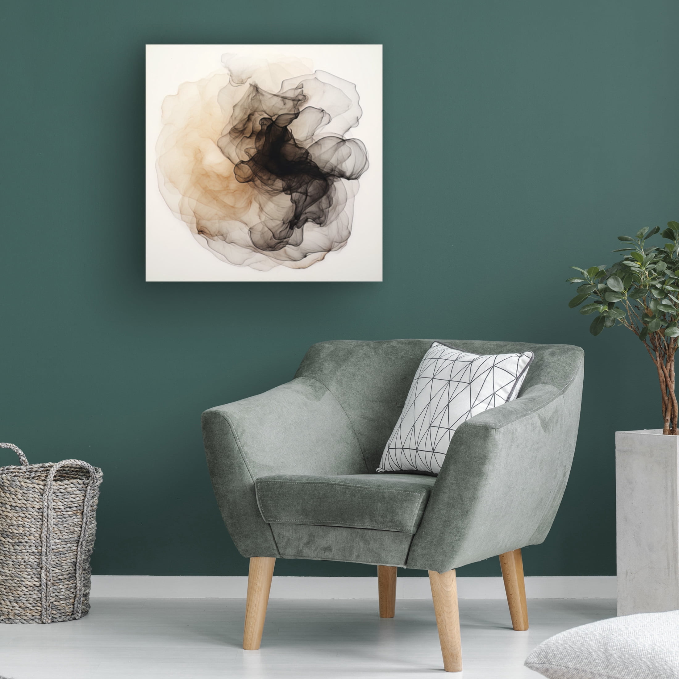 Canvas Wall Art - Bilge Paksoylu 'Dreamy Ink' Wall Art for Living Room, Bedroom, or Office D?cor by Trademark Fine Art - 35 x 35 Inches