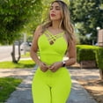 thumbnail image 5 of REALiKUN Jumpsuits for Women Crisscross Spaghetti Strap Yoga Exercise Fitness Butt Lift Scrunch Booty Leggings Bodycon, 5 of 8
