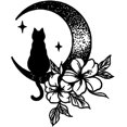 thumbnail image 3 of shiyou-Tattoo Tech, 2 Sheets Small Semi Permanent Tattoo, Adult Art Design Temporary Tattoos, Lasts 1-2 Weeks, Waterproof, Realistic Look, No Adhesive, No Reflection (Cat on the Moon), 3 of 4