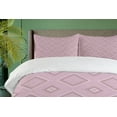 thumbnail image 4 of Ambesonne Abstract Duvet Cover Set, Diagonal Square Frames, 2-Calking, Grey Pink and Pale Fuchsia, 4 of 7
