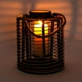 thumbnail image 4 of Truu Design, Cylindrical Rattan and Wooden Lantern, 4 of 4