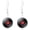 Red Guitar Earrings, variant on Vinyl Record Earrings Vintage Retro Black Player DJ Music Metal Phonograph Album Small, Style G4172