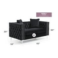 thumbnail image 2 of Glory Furniture Paige Velvet Loveseat in Black, 2 of 7