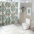 thumbnail image 7 of Autua Blue Brown Pattern Chic Modern Bathroom Decor Shower Curtain 36"x72, 7 of 7