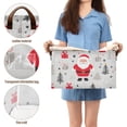 thumbnail image 5 of Yayeee Foldable Storage Basket for Shelves with Handles Waterproof Cloth Bins, Gray Christmas Santa, 5 of 7