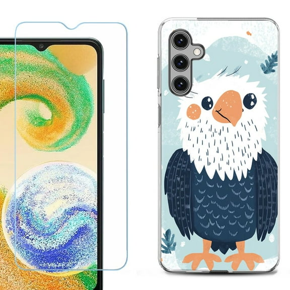 For Samsung Galaxy S25  / S25 Plus 5G Phone Case Cover, Shockproof Case with Tempered Glass Screen Protector, by OneToughShield - Eagle Smile