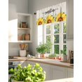 thumbnail image 3 of Sunshine Watercolor Valances for Windows Sunflowers Bees Retro Linen Farmhouse Valance Rod Pocket Short Window Treatments Curtains for Kitchen Bathroom Living Room Bedroom, 42 x 12 Inch, 3 of 7