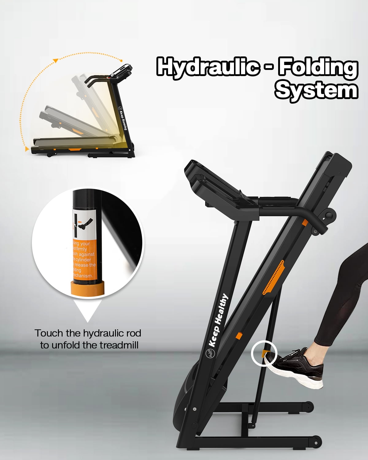 FYC 3.5HP Folding Treadmill 330 LBS Weight Capacity with Incline for Home, Portable Electric Treadmill for Running Walking Jogging Exercise with 12 Preset Programs, Indoor Home Workout Training