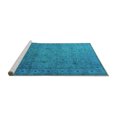 thumbnail image 2 of Ahgly Company Machine Washable Indoor Round Oriental Turquoise Blue Industrial Area Rugs, 3' Round, 2 of 4