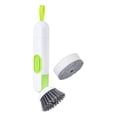 thumbnail image 2 of Dishwashing Brush with Soap Dispenser, Multifunctional Cleaning Brush, Tableware White and Green, 2 of 9