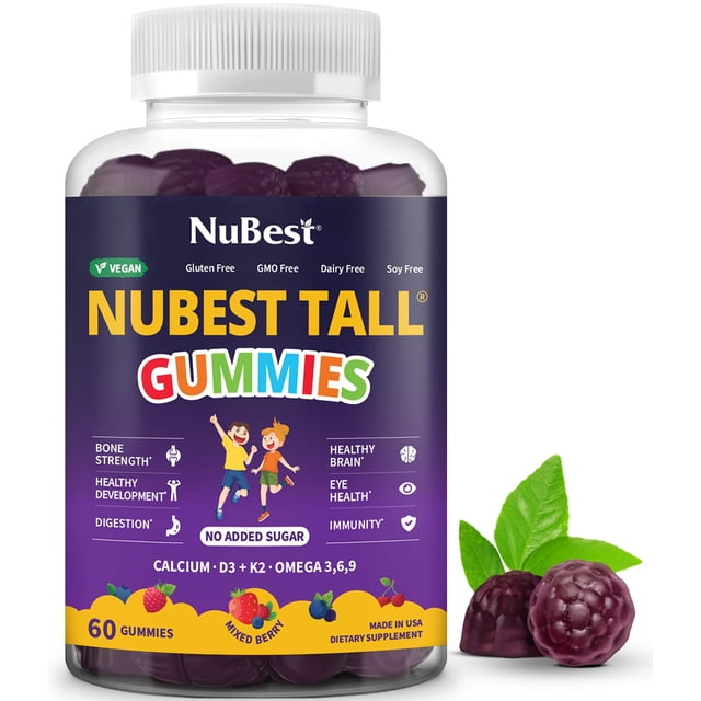 Gomitas multivitamínicas NuBest Tall para niños mayores de 2 años y adolescentes 60 unidades