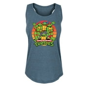 Teenage Mutant Ninja Turtles - Retro Sunset Circle - Women's Racerback Tank Top