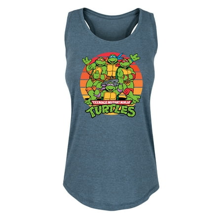 Teenage Mutant Ninja Turtles - Retro Sunset Circle - Women's Racerback Tank Top