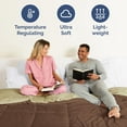 thumbnail image 3 of CGK Linens Premium Reversible Down Alternative Comforter - King Size All-Season Fluffy & Cozy Duvet Insert, Brown/Beige, 3 of 7