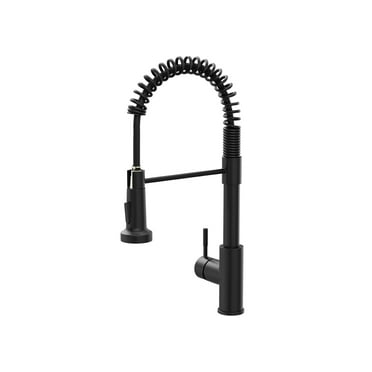 Dearocean Black Kitchen Faucet - High Arc, Pull Down Sprayer, 304 Stainless Steel, Matte Black PVD Finish
