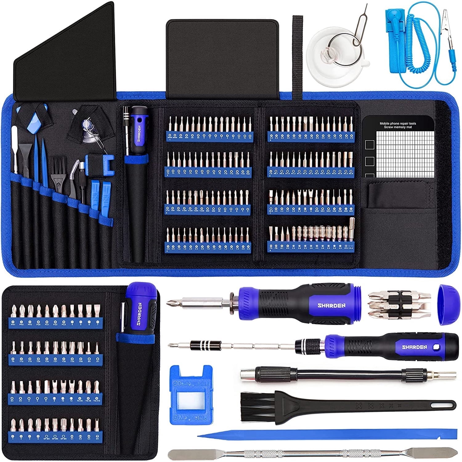 191 in 1 Precision Screwdrivers Sets, Magnetic 1/4 Inch Nut Driver Set, Multi Repair Tool Kits for iPhone, Electronics, Computer, Tablet , Xbox, Playstation, Household, Nintendo