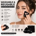 thumbnail image 3 of 20PCS Black Triangle Powder Puff Set, Soft Velour Makeup Powder Puffs with Finger Strap, Reusable Face Powder Puff for Loose Powder, Foundation, Setting Powder and Makeup Blending, 3 of 6