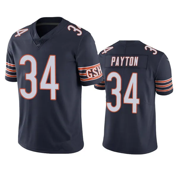 Wholesale youth/kids Chicago 34 Walter Payton 1 Justin Fields Football  jersey stitched From m.