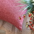 thumbnail image 3 of Holiday Deal Selection Phantoscope Textural Faux Linen Decorative Throw Pillow Cover, 22" x 22", Pink, 2 Pack, 3 of 5