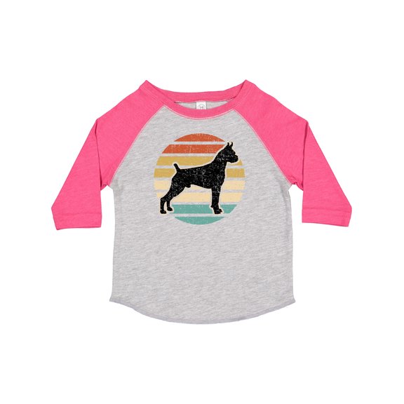 Inktastic Boxer Dog Vintage Silhouette Boys or Girls Toddler T-Shirt