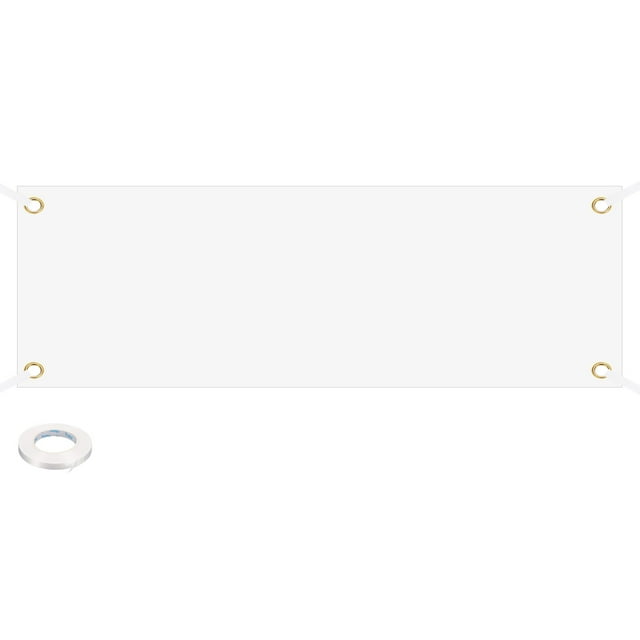 Pancarta y señales en blanco grandes Uxcell blancas de 2 x 6 pies, 1 juego de pancartas de sublimación