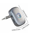 thumbnail image 3 of AUX Bluetooth Receiver, 5.3 Bluetooth Car Adapter, 3.5mm Audio Output Input, Hands-Free Calls, Lossless Audio, Navigation Broadcast, Long Battery Life, Plug and Play, Car Audio Accessory, 3 of 7