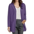 thumbnail image 4 of iOPQO Cardigan Sweaters for Women Open Front Cardigan for Women Soft Cardigans for Women Open Knit Sweaters for Women Lightweight Sweaters for Women Long Sleeve Cardigan for Women Purple S, 4 of 9