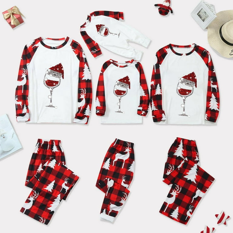 Family Christmas Pjs Matching Sets Plus Size for Women Pijamas de Navidad familiares a juego conjuntos de ropa de dormir de Navidad para padres e