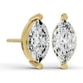 thumbnail image 2 of 0.50 CTW Marquise Shape Lab Grown Diamond Solitaire Earrings With Prong Setting in 14K Yellow Gold, 2 of 5