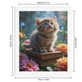 thumbnail image 2 of Paint By Numbers Kit for Adults Beginner - DIY Kitten On Books Among Flowers Canvas Painting Kits for Adults, Frameless Paint By Number for Adults for Home Wall Decor 16x20 Inch, 2 of 7