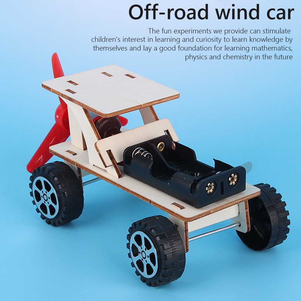 Electric Wind-Force Car Physics Experiment DIY Assembly Model Material Kit #EB 