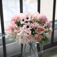 thumbnail image 7 of fuxzkrlz Artificial Flowers Bunch Realistic Faux Silk Flowers Long-Lasting Hydrangea Rose Fake Flowers for Vase Flower Arrangement Home Decor Wedding, 7 of 7