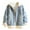 Light Blue, variant on sususu Brown Jean Jacket,Navy Blue Jacket Men,Distressed Denim Jacket With Detachable Hood Casual Loose Fit Streetwear Style Two Piece Washed Coat For