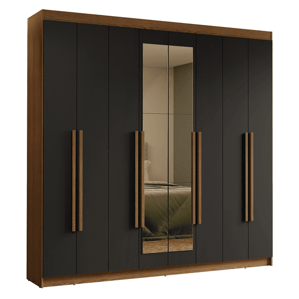 Ropero Closet Madesa Venus 8 Puertas 2 Espejos 216cm MN 01