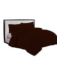 thumbnail image 3 of BedDecor 100% Egyptian Cotton 5PCs Pinch Pleated Duvet Set Solid Chocolate Color Oversized King Size, 3 of 5