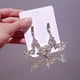 thumbnail image 4 of Pendientes de aro colgantes de estrella con diamantes de imitación de cristal, pendientes de gota de estrella grande, pendientes brillantes para fiesta, boda, Bar, 4 of 5