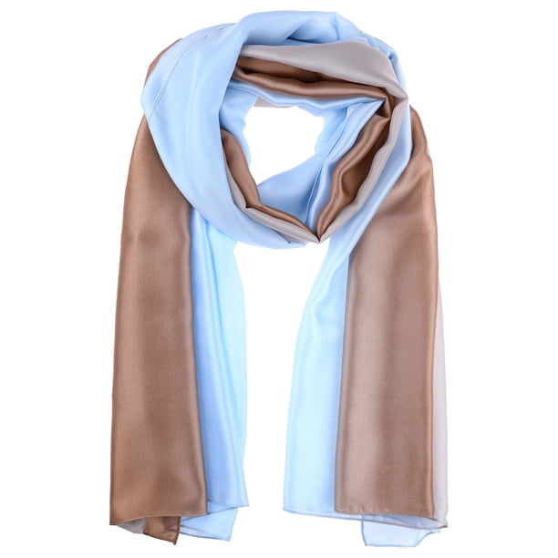 INSPIRAR CHIC Bufandas de Satén de Color Gradiente para Mujeres, Coloridas, Ligeras y Suaves, Pañuelo Hijab, Envolturas, Chal 70.9"x35.4" Gradiente-6