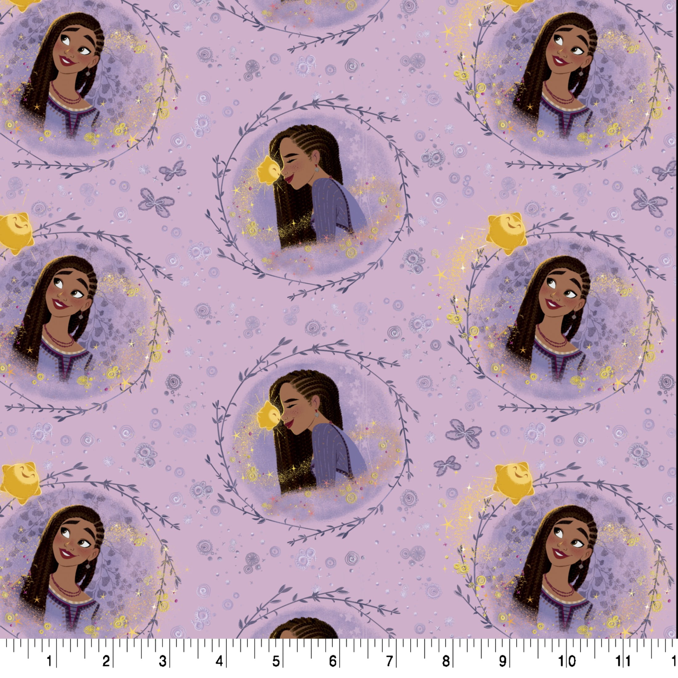 (3 pack) Springs Creative Disney Purple Wish Fat Quarter Fabric