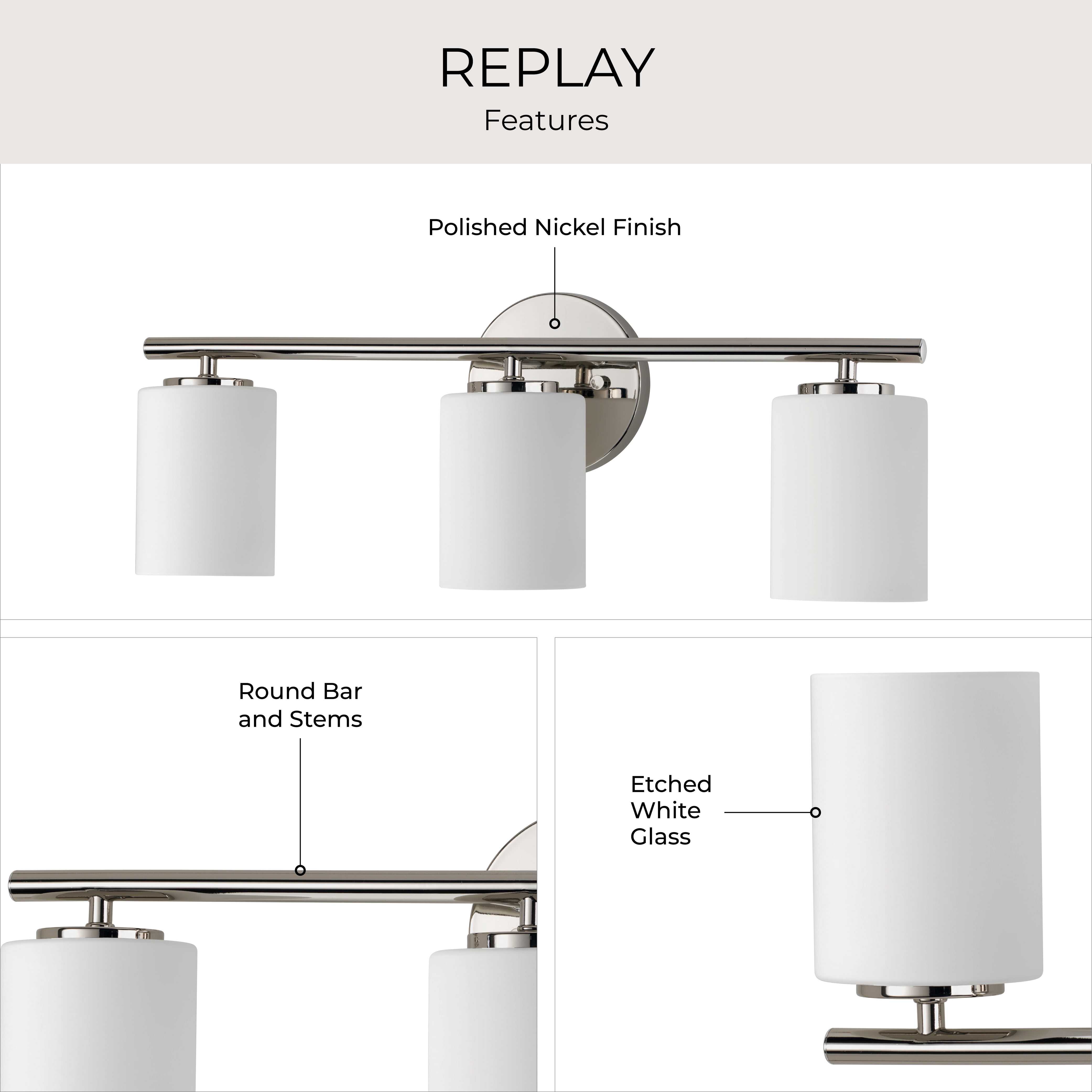 Replay Collection Three-Light Bath & Vanity