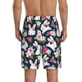thumbnail image 2 of Yiaed Rabbit And Rose for Men's Soft Sleep Pajama Short Lounging Pajama Shorts-Small, 2 of 8