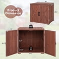 thumbnail image 3 of YYAo Garden Sheds, Oversized Tool Sheds,2.5 x 2 Feet Outdoor Wooden Storage Cabinet with Double Doors-Brown, 3 of 8