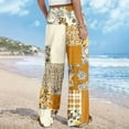 thumbnail image 5 of TMOYZQ Palazzo Pants for Women 2025, Elastic High Waisted Boho Casual Loose Wide Leg Pants Plus Size Print Baggy Lounge Trouser Pants on Clearance, 5 of 6