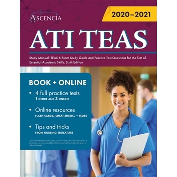 Pre-Owned ATI TEAS Study Manual: TEAS 6 Exam Study Guide and Practice Test Questions for the Test of Essential Academic Skills, Sixth Edition (Paperback) 1635306787 9781635306781