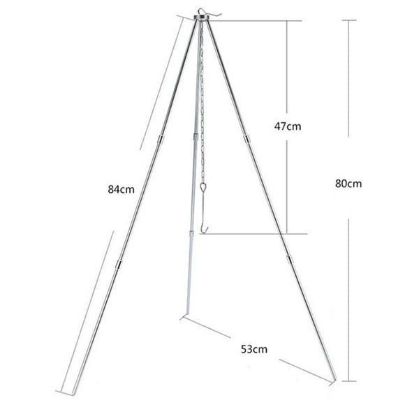 fastboy Camping Tripod Portable Outdoor Campfire Cooking Dutch Oven Tripod Hanging Pot Holder Adjustable Grill Stand Tripod