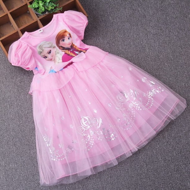 Ropa de verano para niños, Vestidos bonitos coreanos para niñas pequeñas, disfraz de fiesta de princesa Elsa Anna de Frozen, Vestidos, trajes con pajarita, ropa Tan Jianjun unisex