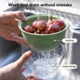 thumbnail image 4 of 5 inch Mini Fruit Colander,r Strainer Container Dual-Layer Vegetable Cutting And Draining Basket With Strainer For Mini Berry And Tomato Grape Washer, 4 of 6